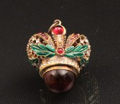 JEWELED AND ENAMEL TURBIN FORM
