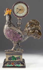 Jeweled and Enameled Silver Ro