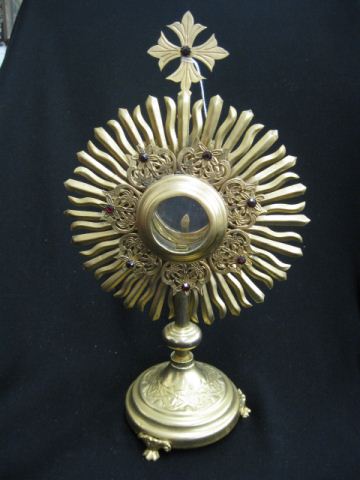 Jeweled Brass Religious ''Host''