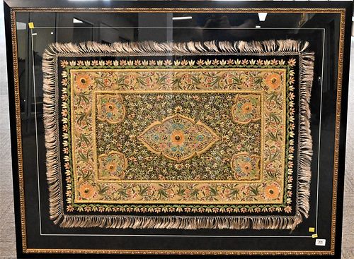 JEWELED PERSIAN FRAMED THROW