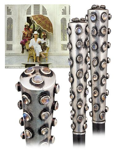 JEWELED SILVER CANECa. 1976- Long