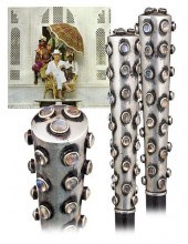 JEWELED SILVER CANECa. 1976- L