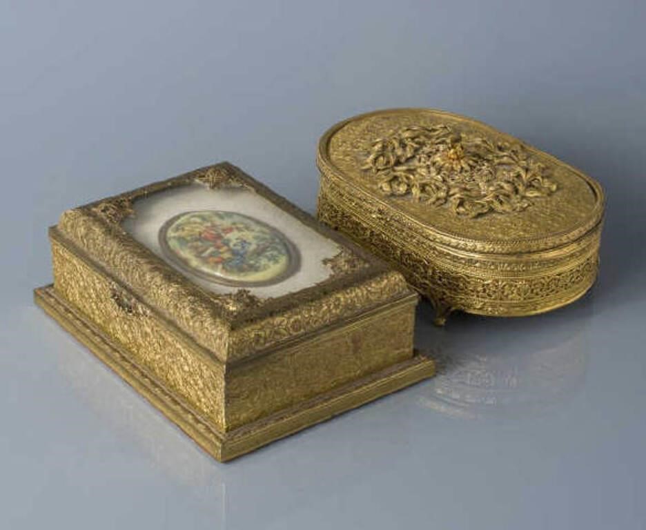 JEWELLERY CASKETSTwo mid 20th