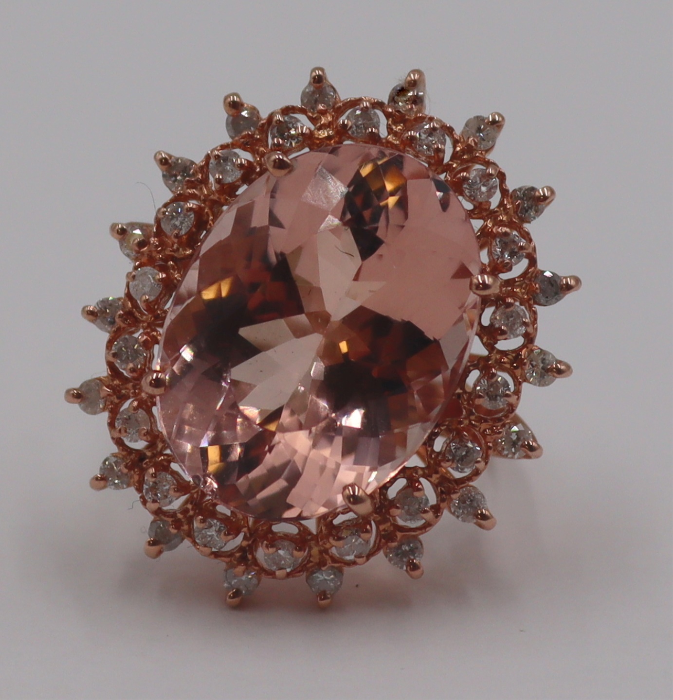 JEWELRY. 12.45CT MORGANITE 14KT