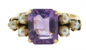 JEWELRY: 14K AMETHYST AND PEAR