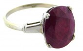 JEWELRY: 14K AND RUBY RING: ST