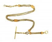 JEWELRY: 14K ANTIQUE WATCH CHA