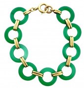 JEWELRY: 14K ART DECO CHALCEDO