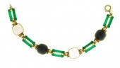 JEWELRY: 14K ART DECO STYLE BR