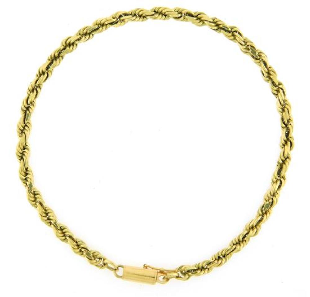 JEWELRY: 14K CHAIN BRACELET,