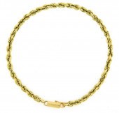 JEWELRY: 14K CHAIN BRACELET, D