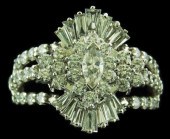 JEWELRY: 14K DIAMOND CLUSTER R