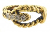 JEWELRY: 14K DIAMOND RING, TES