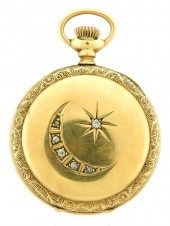 JEWELRY: 14K ELGIN PENDANT WAT