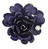 JEWELRY: 14K ENAMELED PANSY DI
