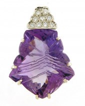 JEWELRY: 14K FANTASY CUT AMETH