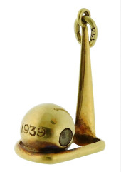 JEWELRY: 14K GOLD CHARM WITH S
