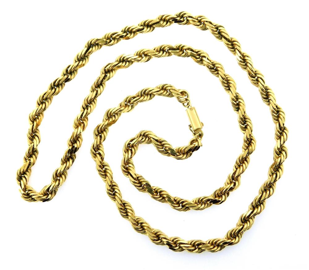 JEWELRY, 14K GOLD NECK CHAIN:
