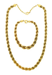 JEWELRY: 14K GOLD SPIRAL CHAIN