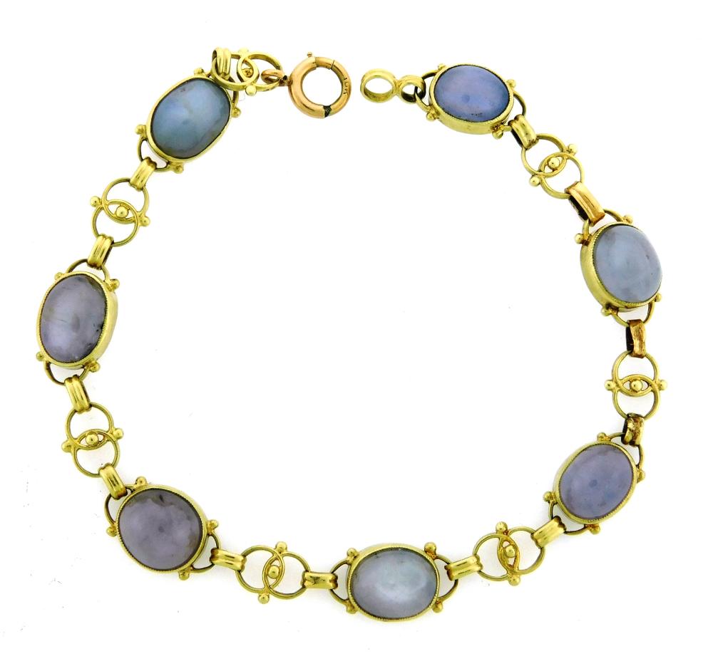 JEWELRY: 14K GRAY STAR SAPPHIRE