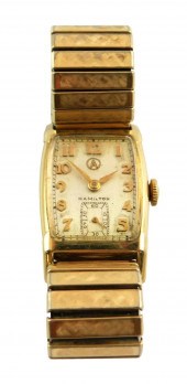 JEWELRY: 14K HAMILTON WATCH, S