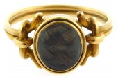 JEWELRY: 14K MEMORIAL HAIR RIN