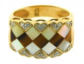JEWELRY: 14K MOTHER OF PEARL A