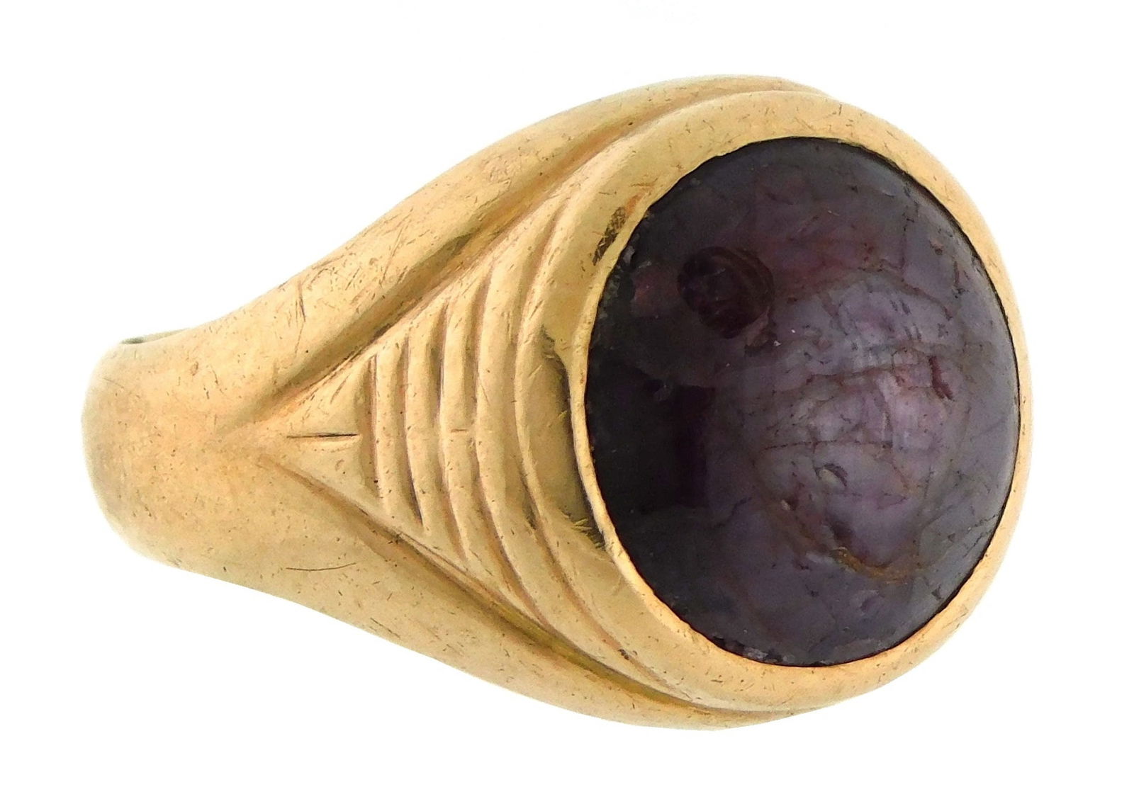 JEWELRY: 14K MYSORE STAR RUBY RING,