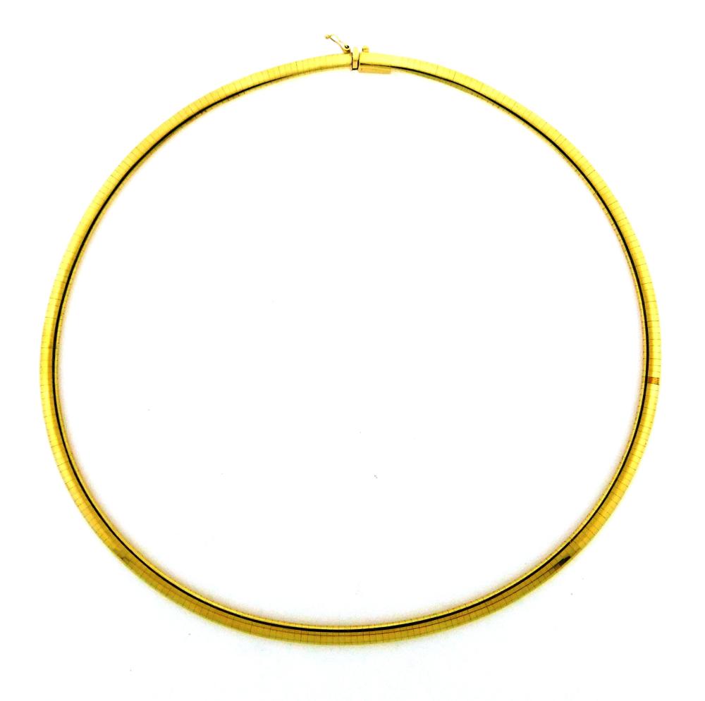 JEWELRY: 14K OMEGA CHAIN, OMEGA
