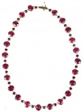 JEWELRY: 14K, RUBY AND DIAMOND