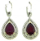 JEWELRY: 14K, RUBY AND DIAMOND