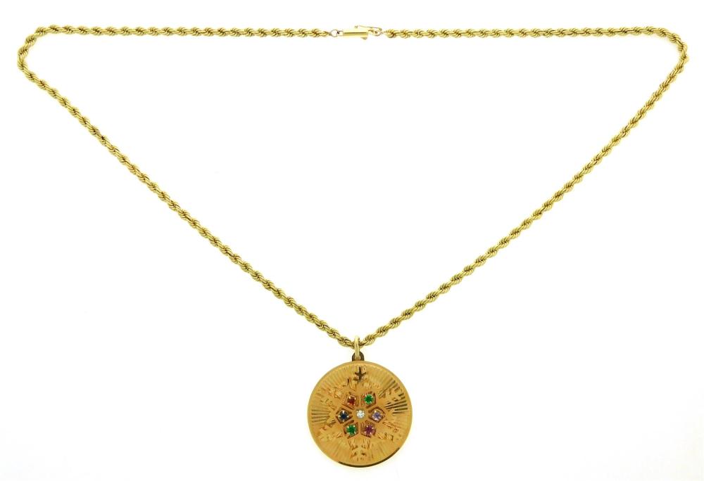 JEWELRY: 14K SNOWFLAKE PENDANT WITH