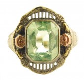 JEWELRY: 14K SYNTHETIC SPINEL