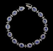JEWELRY: 14K TANZANITE AND DIA