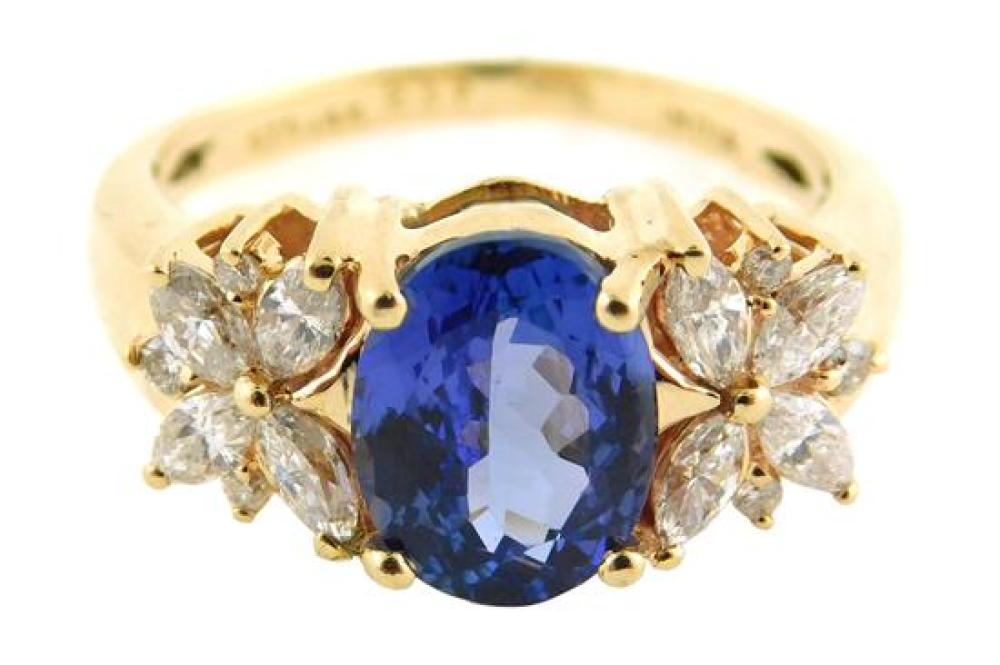 JEWELRY: 14K TANZANITE AND