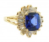 JEWELRY: 14K TANZANITE AND DIA