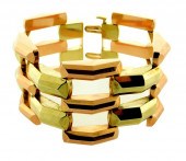 JEWELRY: 14K TWO-TONE RETRO PE
