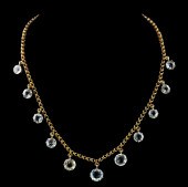 JEWELRY: 14K VICTORIAN AQUAMAR