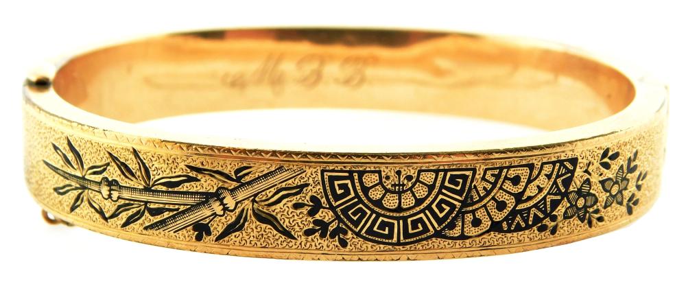 JEWELRY: 14K VICTORIAN HINGED