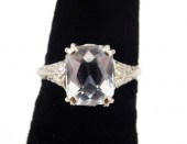 JEWELRY: 14K WHITE GOLD AND AQ