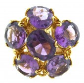 JEWELRY: 14K YELLOW GOLD AMETH