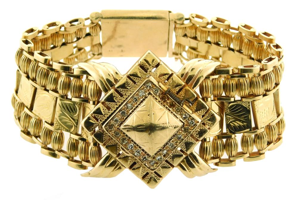JEWELRY: 14K YELLOW GOLD WATCH