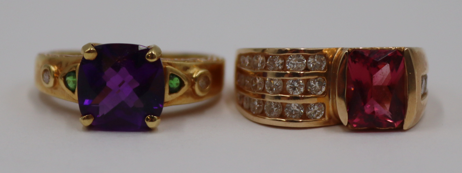 JEWELRY. 14KT, 18KT, COLORED GEM,