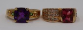 JEWELRY. 14KT, 18KT, COLORED G