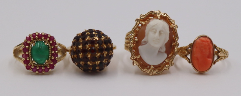 JEWELRY. 14KT AND 18KT GOLD RING