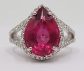 JEWELRY. 14KT GOLD, 7.0CT PINK