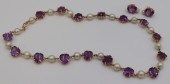 JEWELRY. 14KT GOLD, AMETHYST,