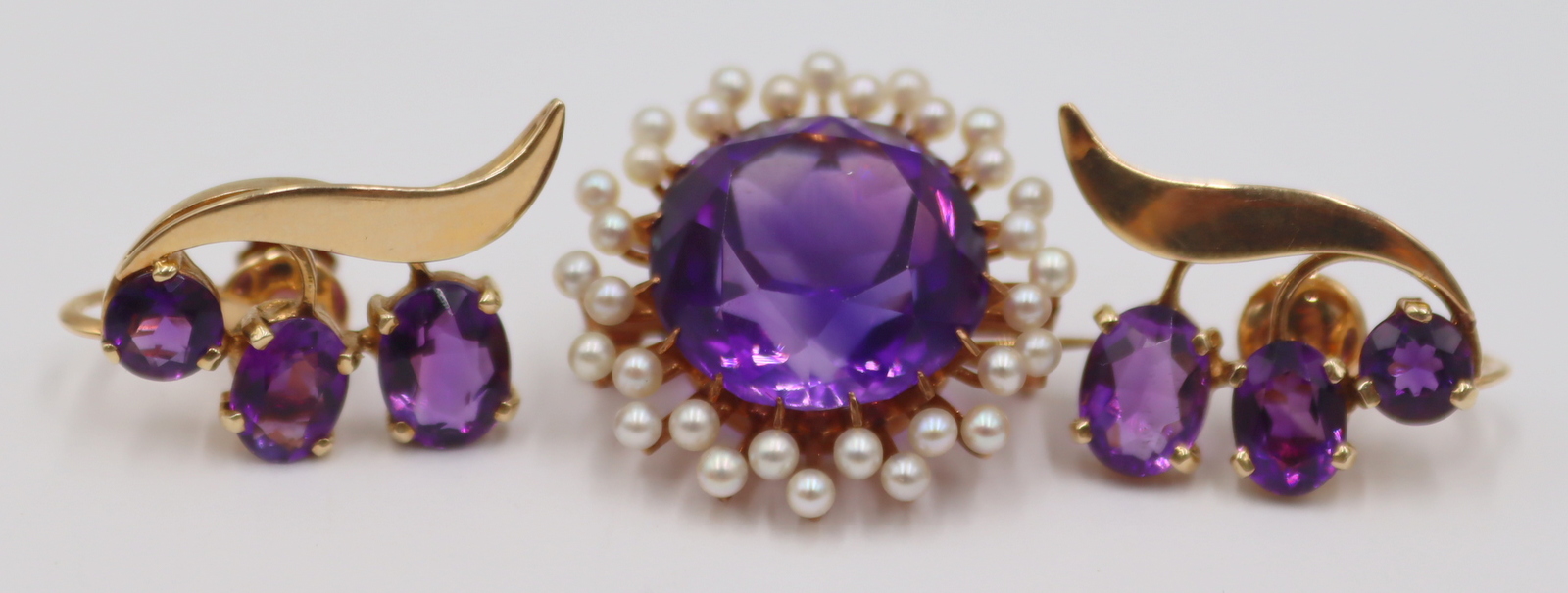 JEWELRY. 14KT GOLD AND AMETHYST