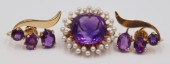 JEWELRY. 14KT GOLD AND AMETHYS
