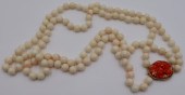 JEWELRY. 14KT GOLD AND CORAL N